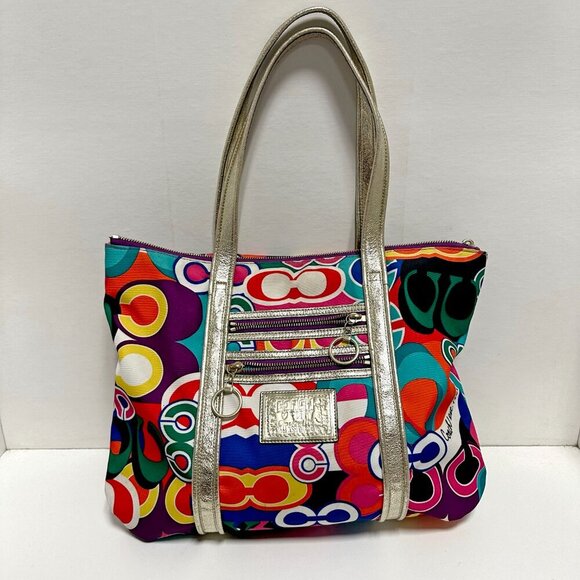 Coach Poppy Glam Tote & Wallet - Picture 2 of 12